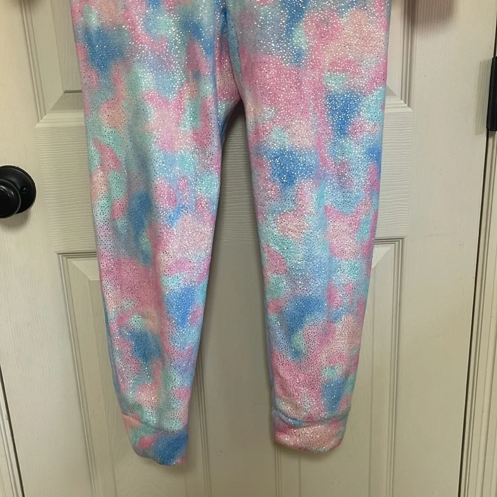 Justice size 10 One Piece Hooded Tie Dye Magical Dragon Wings Pastel